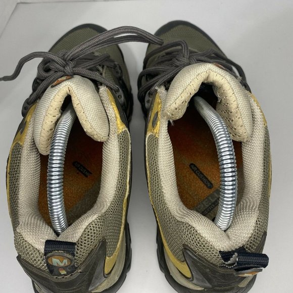 Merrell Reactor Ventilator Hiking Shoe Continuum Mens 8.5 Yellow Charcoal Vibram - Picture 7 of 9